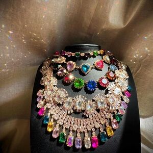 Feed me gems. BRAND NEW, NEVER WORN gold plated OG necklace